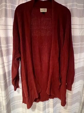 Dark Orange/Red Sweater Cardigan